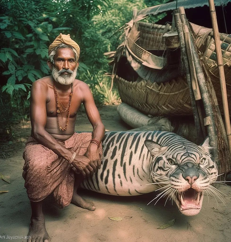 Pescador indio descubrió extraña criatura mutante híbrida entre tigre y pez (Video)